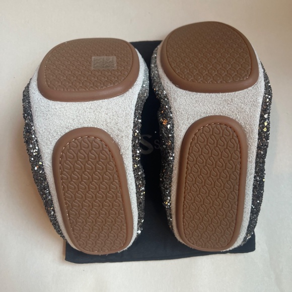 Yosi Samra Oxidized Silver Ombre Glitter Serena Foldable Ballet Flat Shoes 8 - Picture 12 of 16